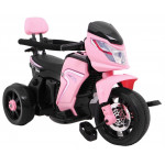 Elektrická motorka s ovládaciou tyčou - ružová